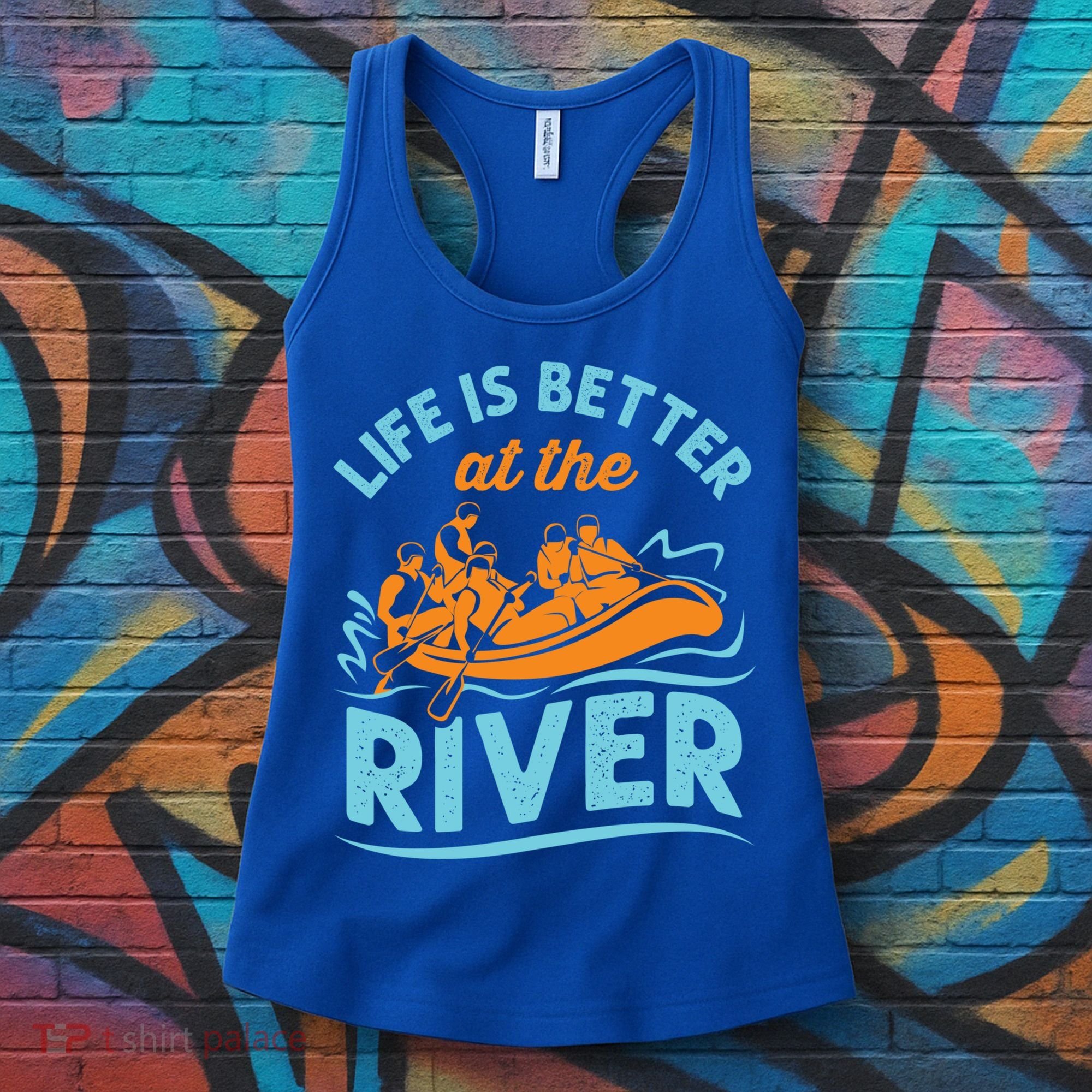 Life Is Better At The River White Water Rafting Cool Gift Women's Tank Top