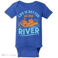 Life Is Better At The River White Water Rafting Cool Gift Baby Bodysuit thumb 0