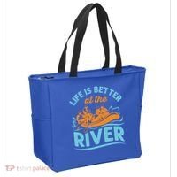 Life Is Better At The River White Water Rafting Cool Gift Tote Bag thumb 2