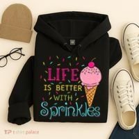 Life Is Better With Sprinkles Sweet Ice Cream Lover Hoodie thumb 4