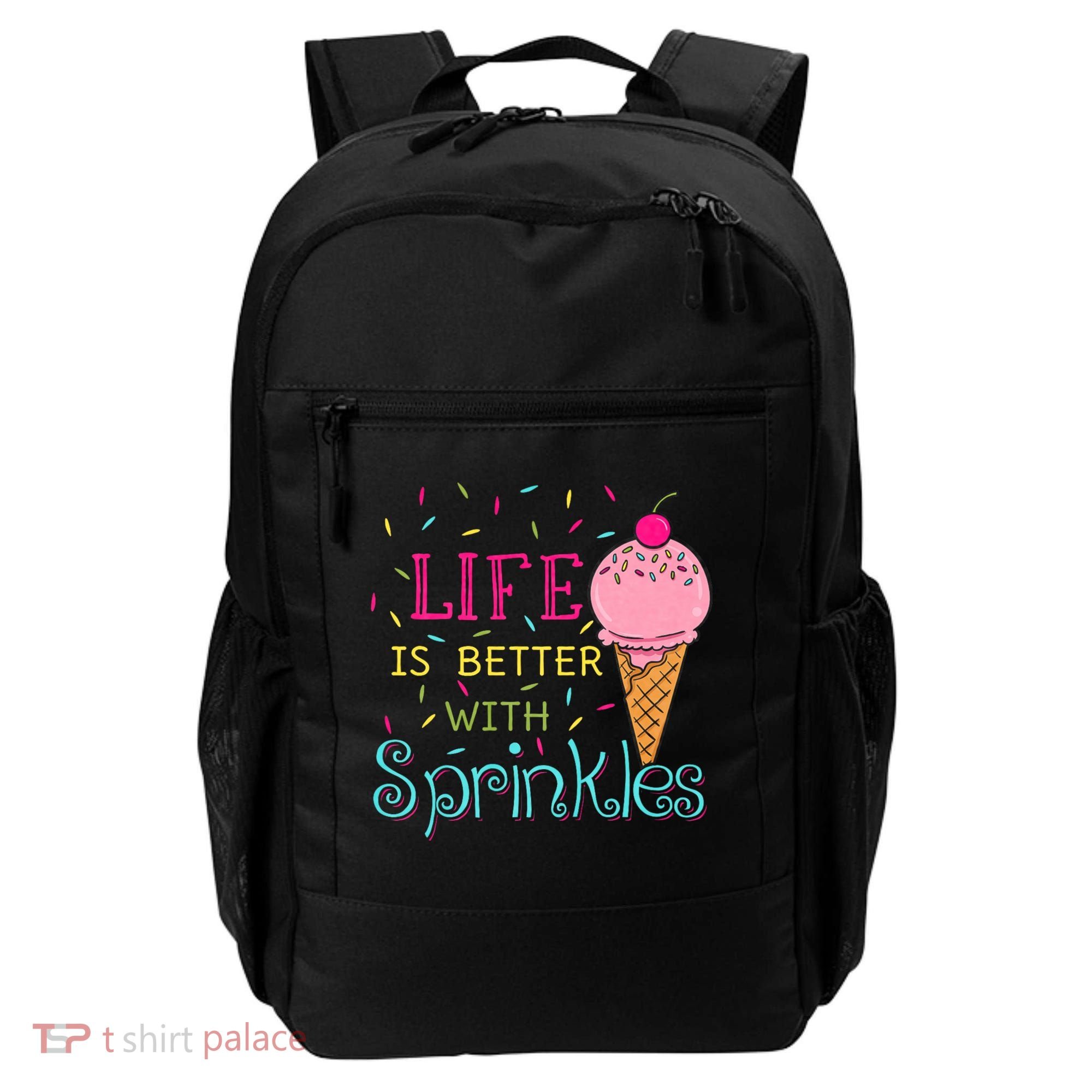 Life Is Better With Sprinkles Sweet Ice Cream Lover Backpack