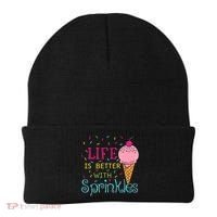 Life Is Better With Sprinkles Sweet Ice Cream Lover Beanie thumb 0