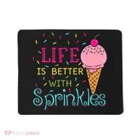 Life Is Better With Sprinkles Sweet Ice Cream Lover Mousepad thumb 0