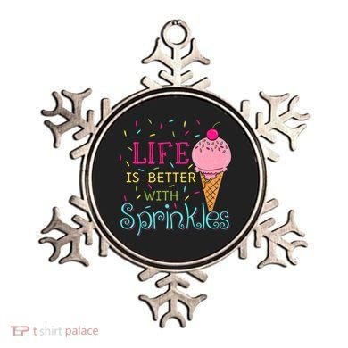Life Is Better With Sprinkles Sweet Ice Cream Lover Ornament
