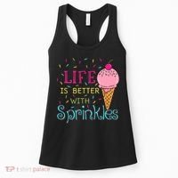 Life Is Better With Sprinkles Sweet Ice Cream Lover Women's Tank Top thumb 0