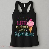 Life Is Better With Sprinkles Sweet Ice Cream Lover Women's Tank Top thumb 3
