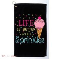 Life Is Better With Sprinkles Sweet Ice Cream Lover Golf Towel thumb 0