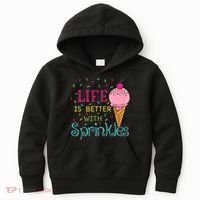 Life Is Better With Sprinkles Sweet Ice Cream Lover Kids Hoodie thumb 0