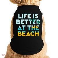 Life Is Better At The Beach Gift Cute Summer Vacation Gift Doggie Tank thumb 0