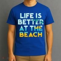 Life Is Better At The Beach Gift Cute Summer Vacation Gift T-Shirt thumb 3