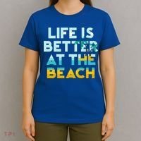 Life Is Better At The Beach Gift Cute Summer Vacation Gift T-Shirt thumb 4