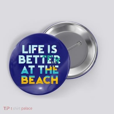 Life Is Better At The Beach Gift Cute Summer Vacation Gift Button