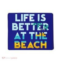 Life Is Better At The Beach Gift Cute Summer Vacation Gift Mousepad thumb 0