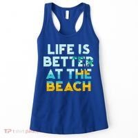 Life Is Better At The Beach Gift Cute Summer Vacation Gift Women's Tank Top thumb 0
