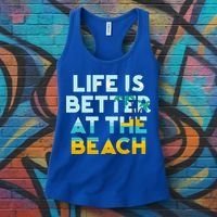 Life Is Better At The Beach Gift Cute Summer Vacation Gift Women's Tank Top thumb 3
