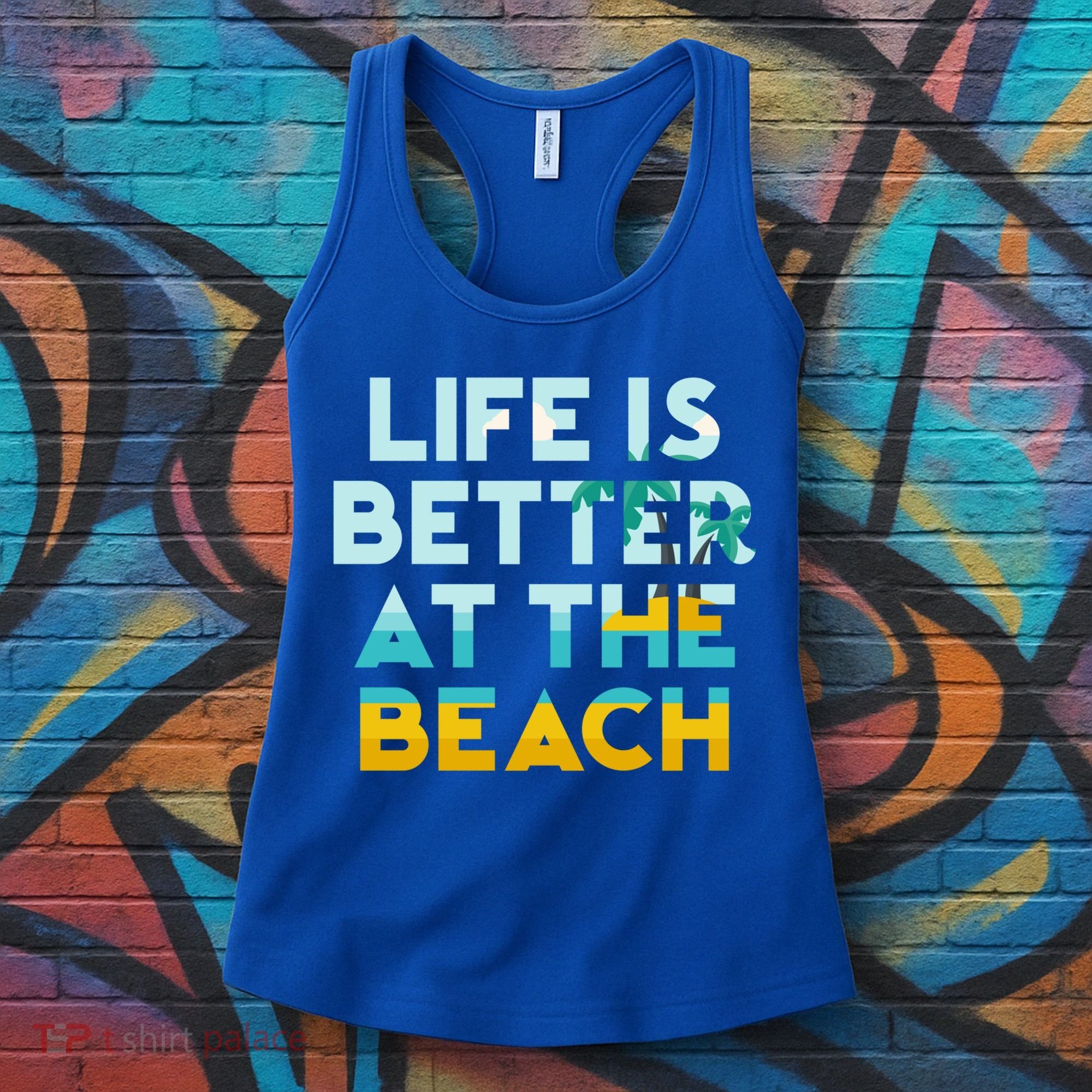 Life Is Better At The Beach Gift Cute Summer Vacation Gift Women's Tank Top