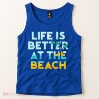 Life Is Better At The Beach Gift Cute Summer Vacation Gift Tank Top thumb 2