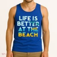 Life Is Better At The Beach Gift Cute Summer Vacation Gift Tank Top thumb 3
