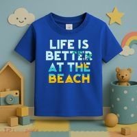 Life Is Better At The Beach Gift Cute Summer Vacation Gift Toddler T-Shirt thumb 3