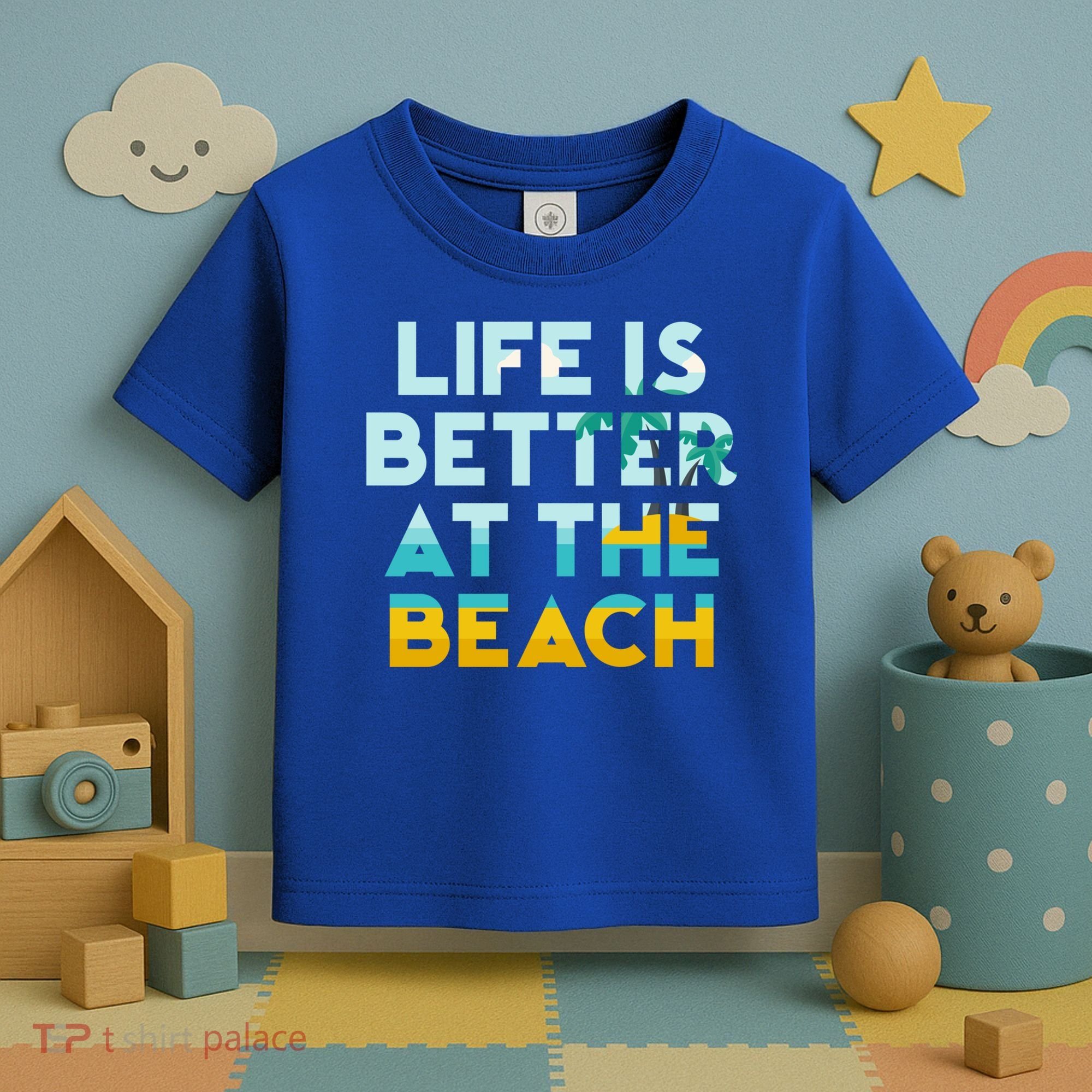Life Is Better At The Beach Gift Cute Summer Vacation Gift Toddler T-Shirt