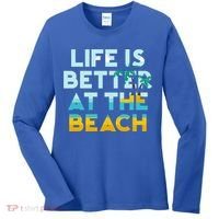 Life Is Better At The Beach Gift Cute Summer Vacation Gift Women's Long Sleeve Shirt thumb 0