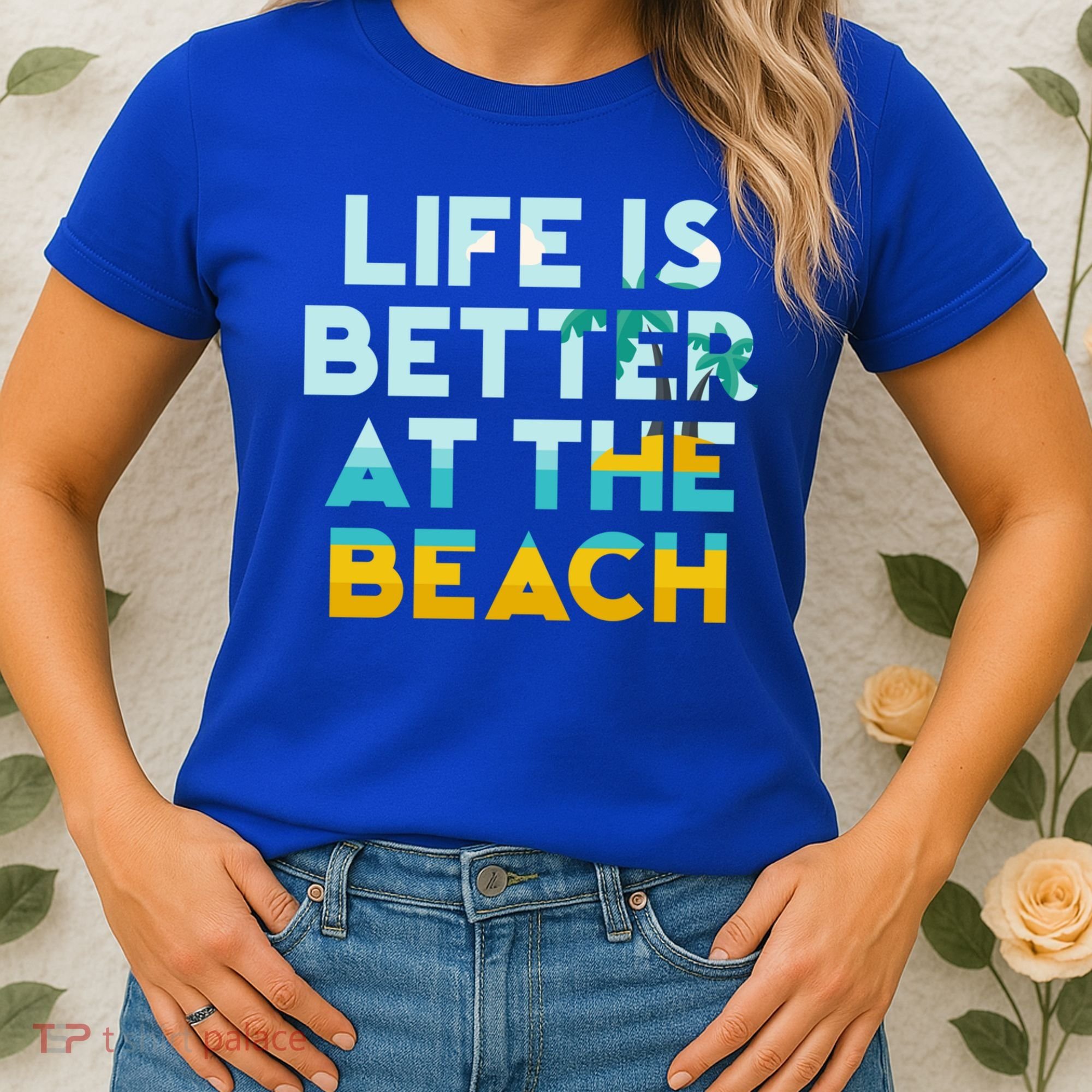 Life Is Better At The Beach Gift Cute Summer Vacation Gift Women's T-Shirt