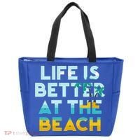 Life Is Better At The Beach Gift Cute Summer Vacation Gift Tote Bag thumb 0