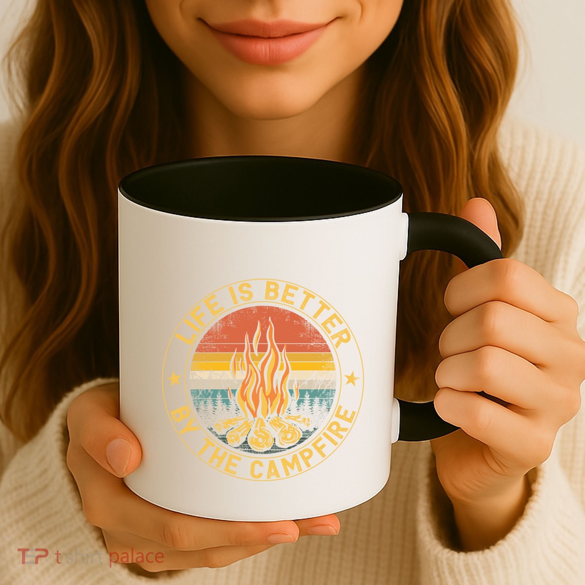 Life Is Better By The Campfire Camping Campfire Gift For Camper Coffee Mug