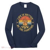 Life Is Better By The Campfire Camping Campfire Gift For Camper Long Sleeve Shirt thumb 0