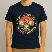 Life Is Better By The Campfire Camping Campfire Gift For Camper T-Shirt thumb 3