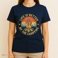 Life Is Better By The Campfire Camping Campfire Gift For Camper T-Shirt thumb 4