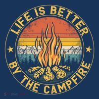 Life Is Better By The Campfire Camping Campfire Gift For Camper Button thumb 1