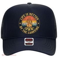 Life Is Better By The Campfire Camping Campfire Gift For Camper Hat thumb 0