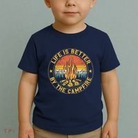 Life Is Better By The Campfire Camping Campfire Gift For Camper Toddler T-Shirt thumb 2
