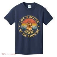 Life Is Better By The Campfire Camping Campfire Gift For Camper Kids T-Shirt thumb 0