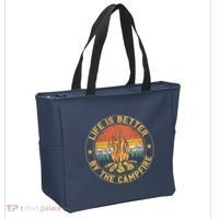 Life Is Better By The Campfire Camping Campfire Gift For Camper Tote Bag thumb 2
