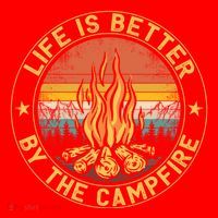 Life Is Better By The Campfire Camping Campfire Gift For Camper Santa Hat thumb 1