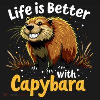 Life Is Better With Capybara Button thumb 1