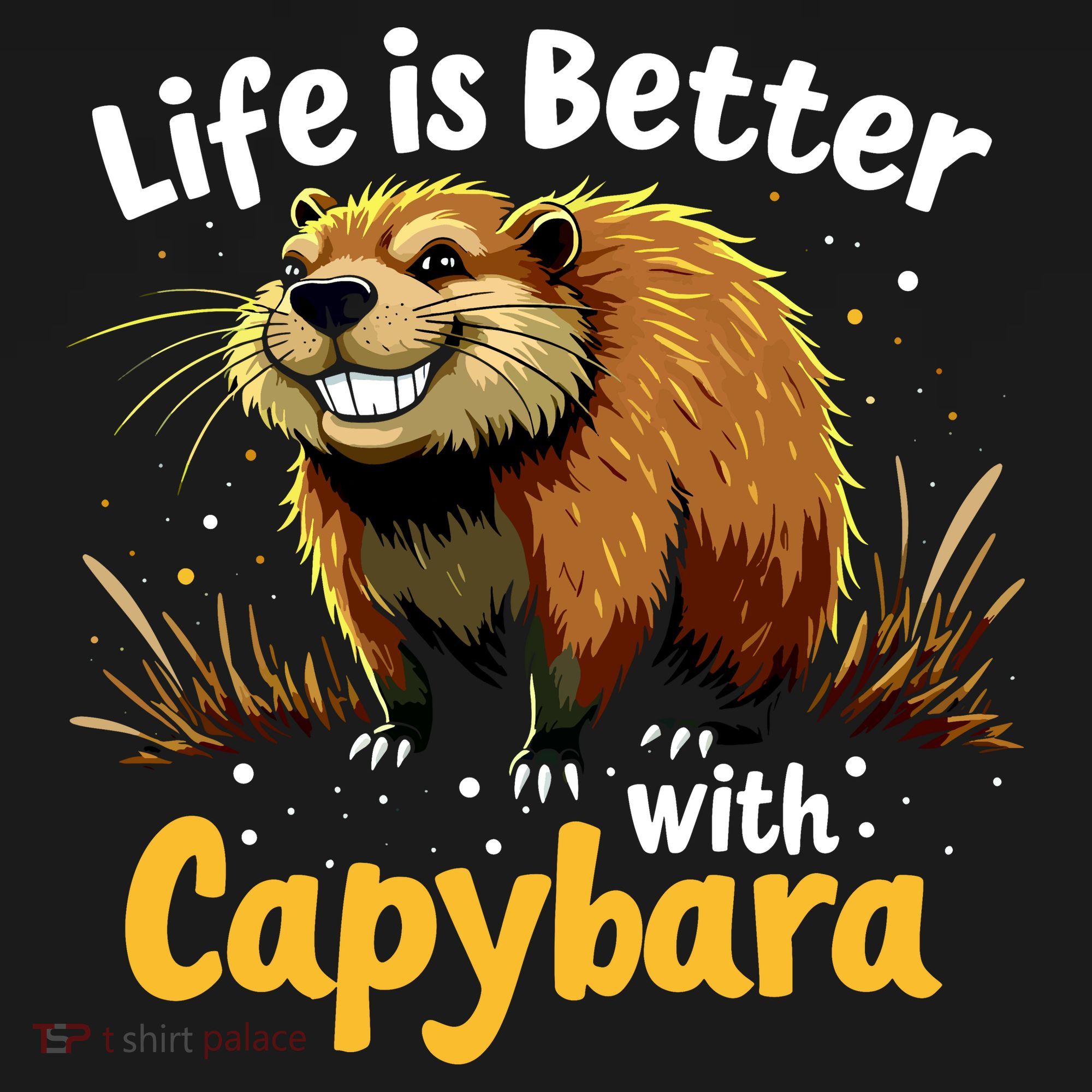 Life Is Better With Capybara Button