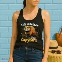 Life Is Better With Capybara Women's Tank Top thumb 2
