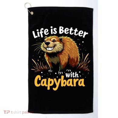 Life Is Better With Capybara Golf Towel