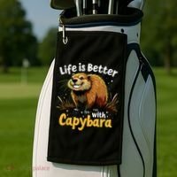 Life Is Better With Capybara Golf Towel thumb 2