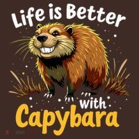 Life Is Better With Capybara Apron thumb 3