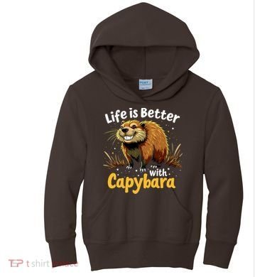 Life Is Better With Capybara Kids Hoodie