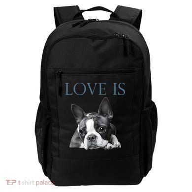 Love Is Boston Terrier Bostie Backpack