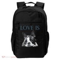 Love Is Boston Terrier Bostie Backpack thumb 0