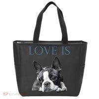 Love Is Boston Terrier Bostie Tote Bag thumb 0