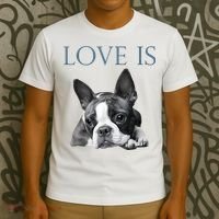 Love Is Boston Terrier Bostie T-Shirt thumb 3