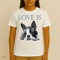Love Is Boston Terrier Bostie T-Shirt thumb 4