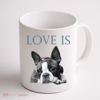Love Is Boston Terrier Bostie Coffee Mug thumb 1